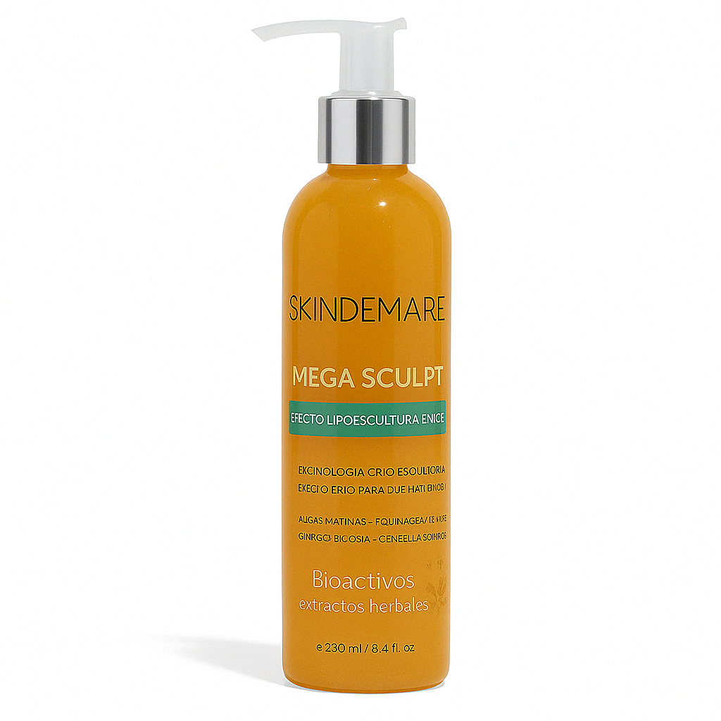 Gel Reductor Skindemare Mega Sculpt 250ml | Efecto Frío Crio-Escultor | Ingredientes Naturales | Tonifica y Reafirma la Piel
